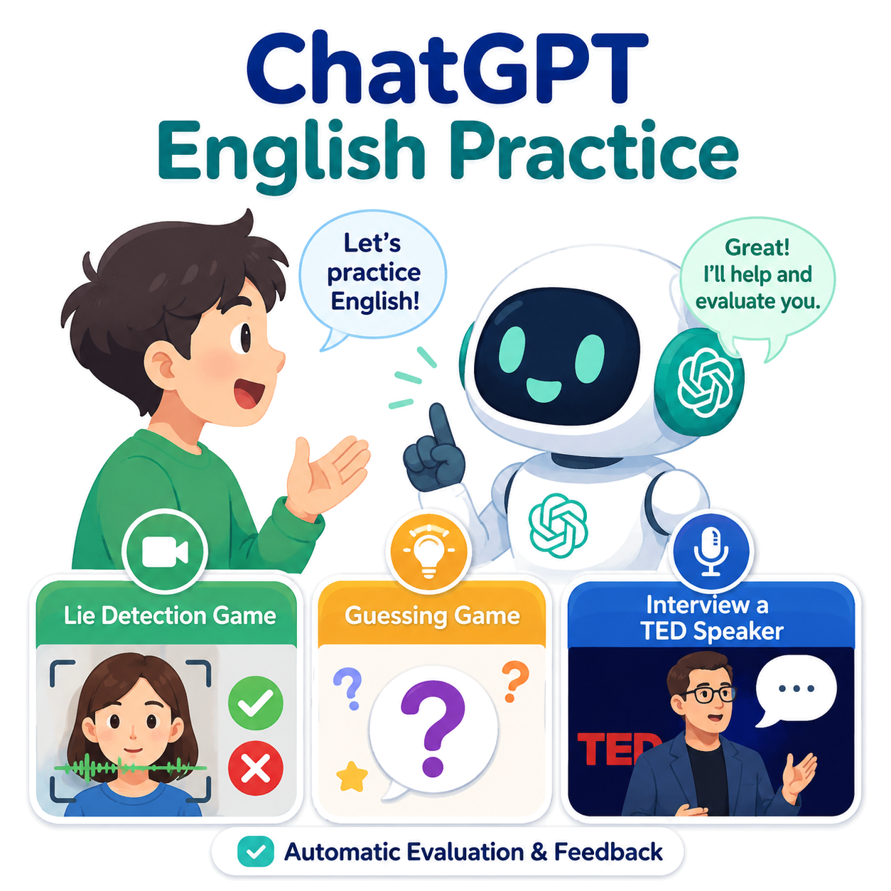 ChatGPT英会話+自動評価